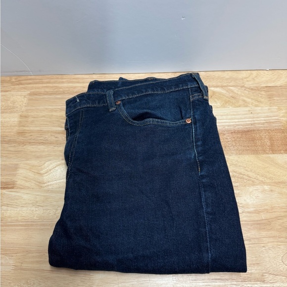 Levi's Men's Straight Jeans - Dark Blue - Picture 3 of 4